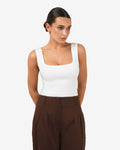 Ella Square Neck Rib Knit