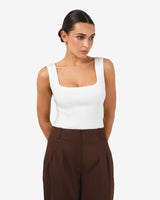 Ella Square Neck Rib Knit