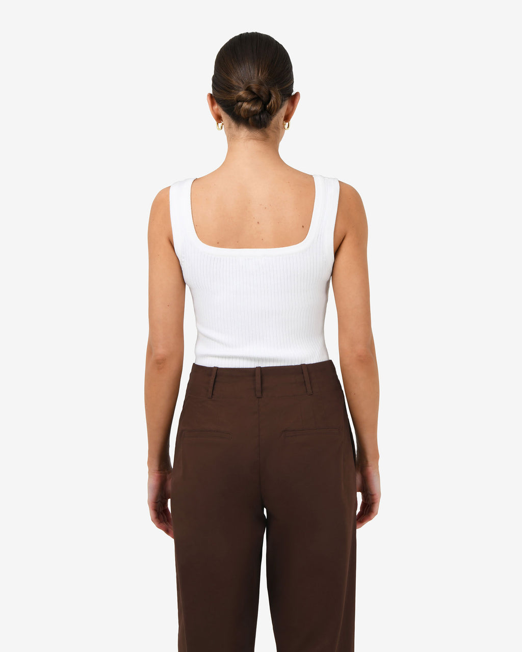 Ella Square Neck Rib Knit