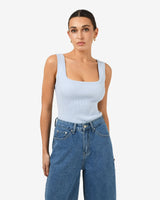 Ella Square Neck Rib Knit