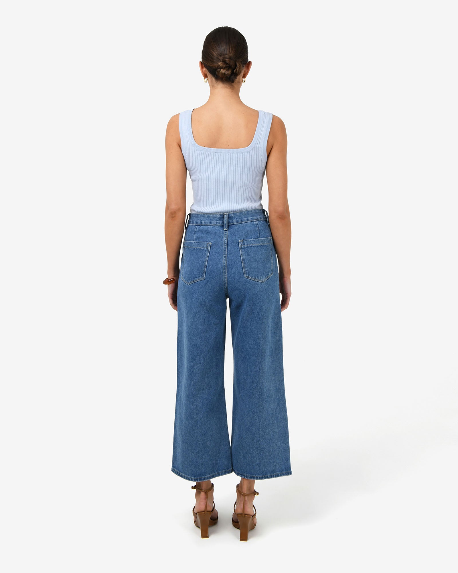 Ella Square Neck Rib Knit