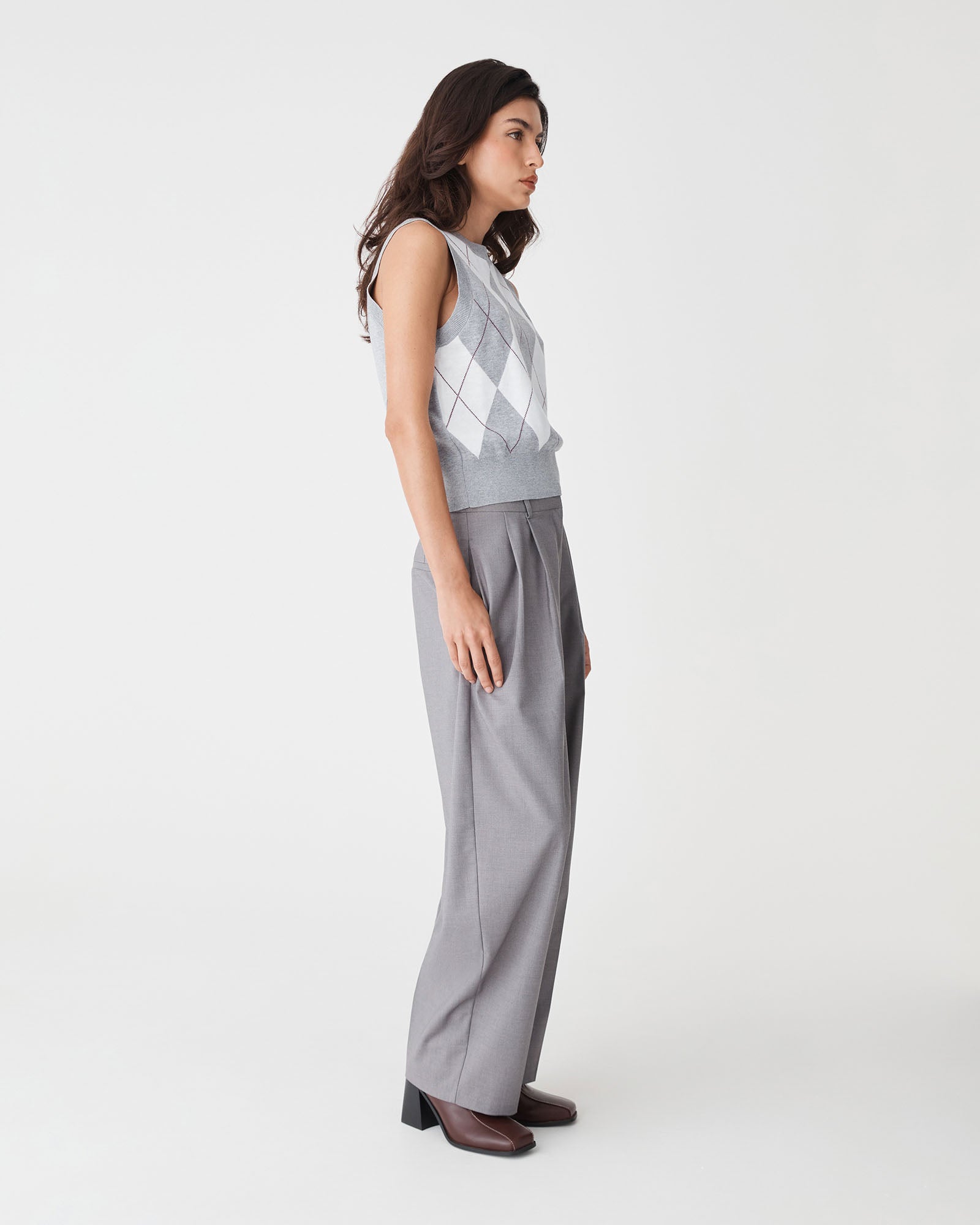Jacinta Argyle Knit Vest