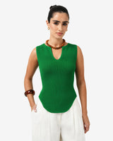 Noemi Split Neck Tank