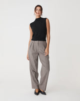 Loretta Pleated Check Pants