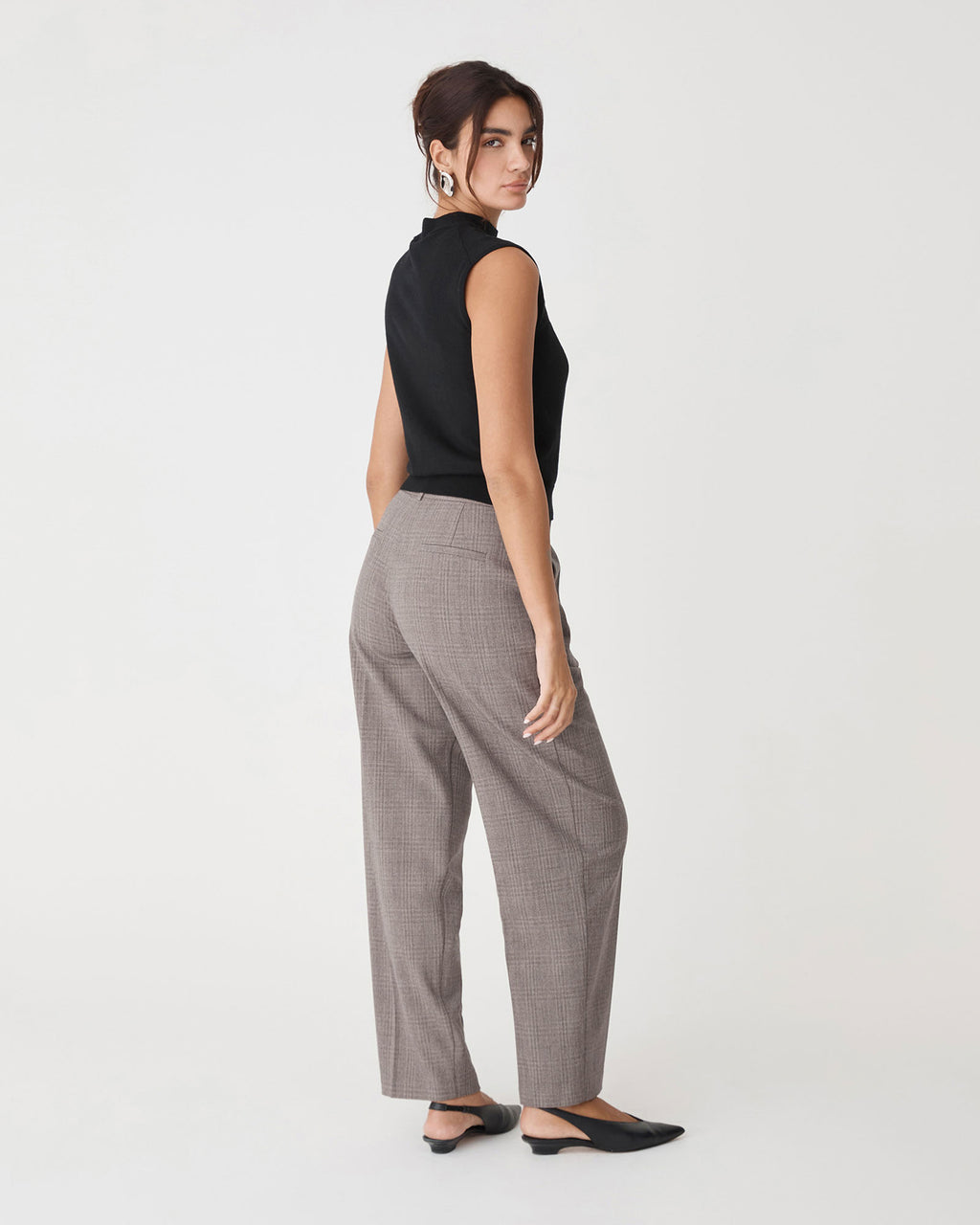 Loretta Pleated Check Pants