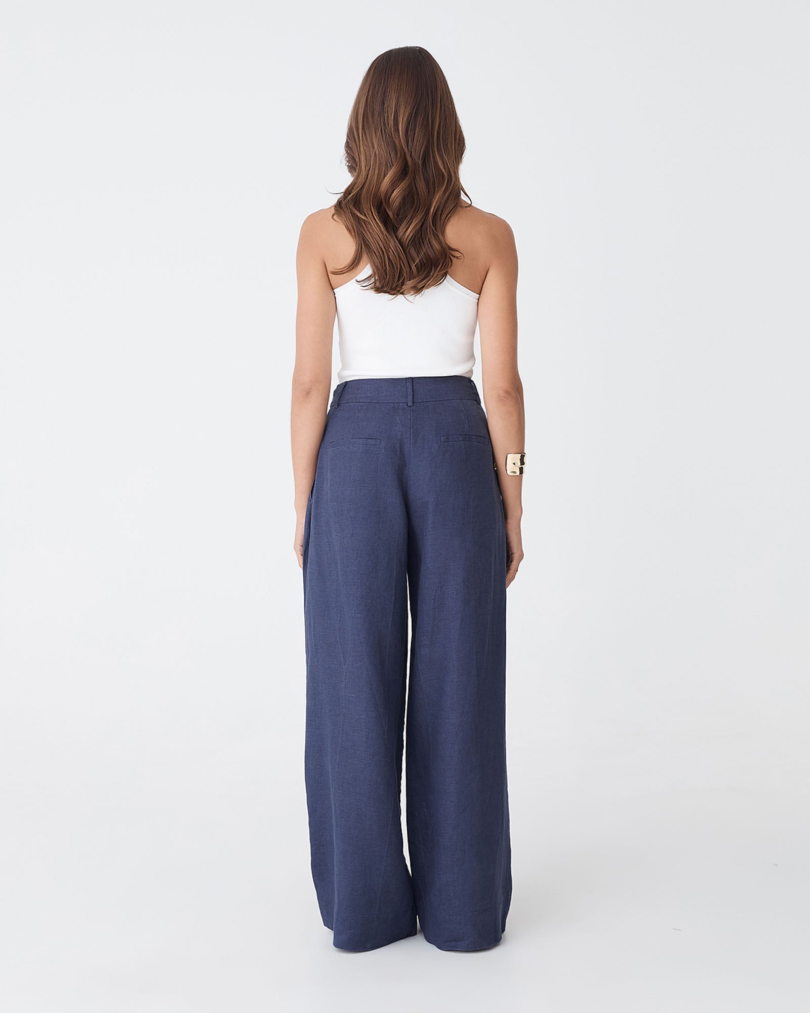 Ami Wide Leg Linen Pants