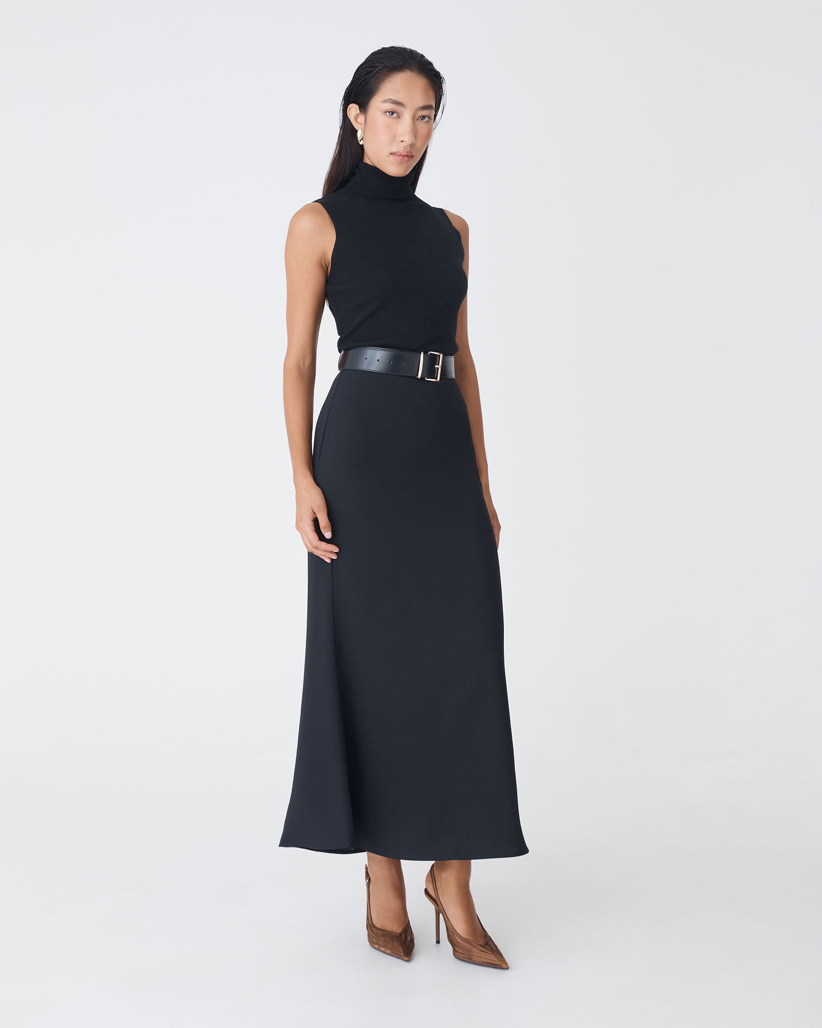 Caris Flared Maxi Skirt