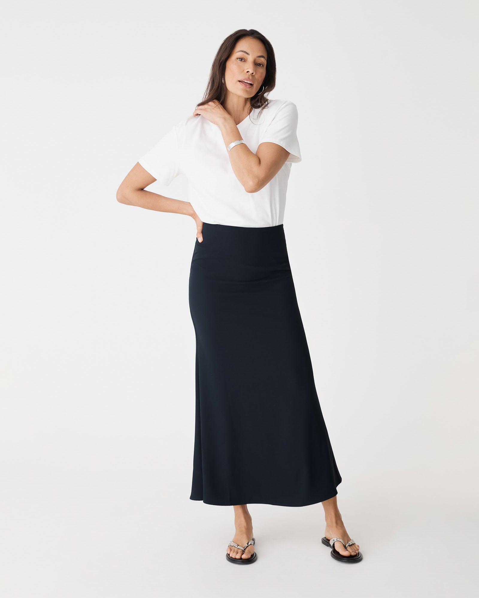 Caris Flared Maxi Skirt