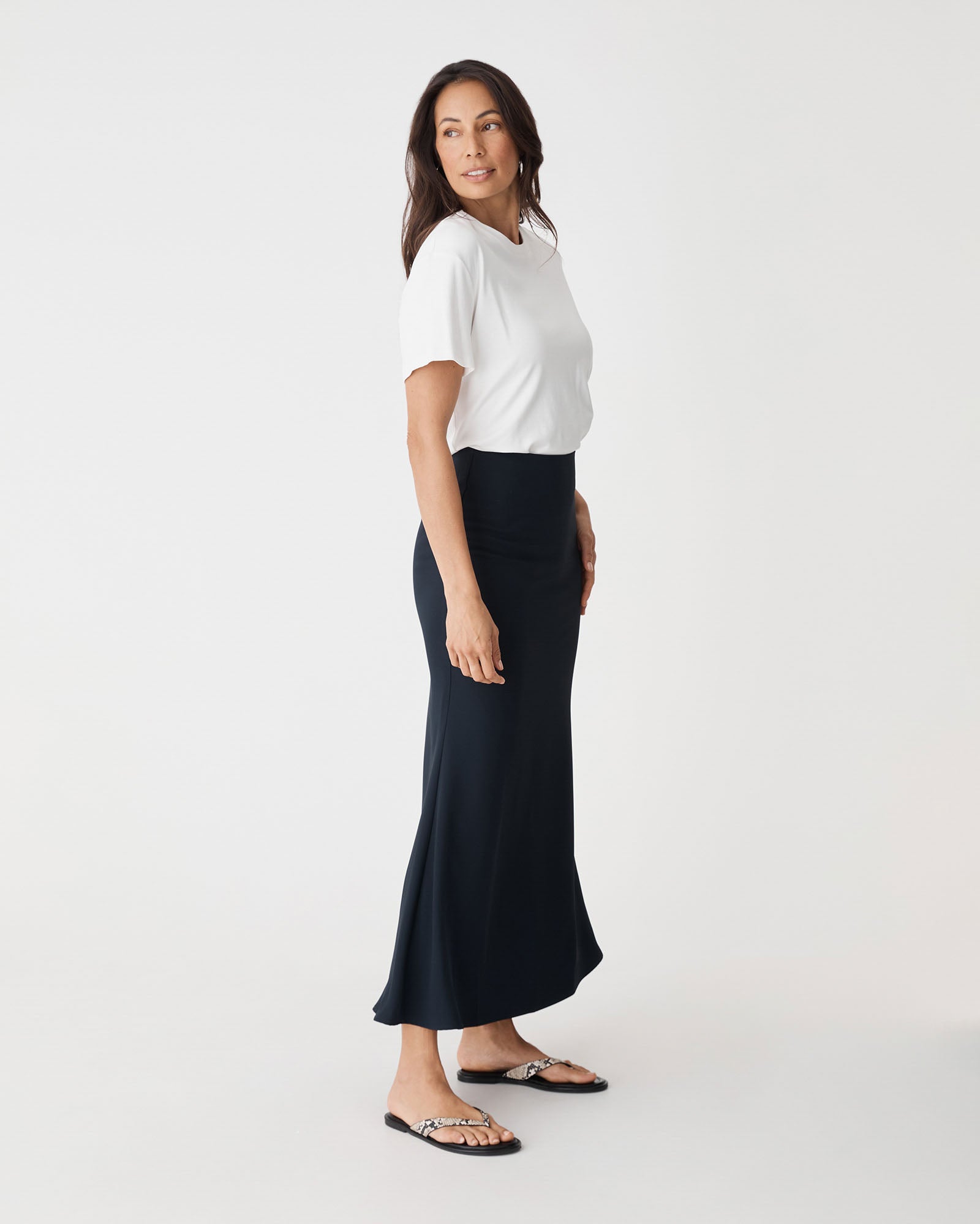 Caris Flared Maxi Skirt