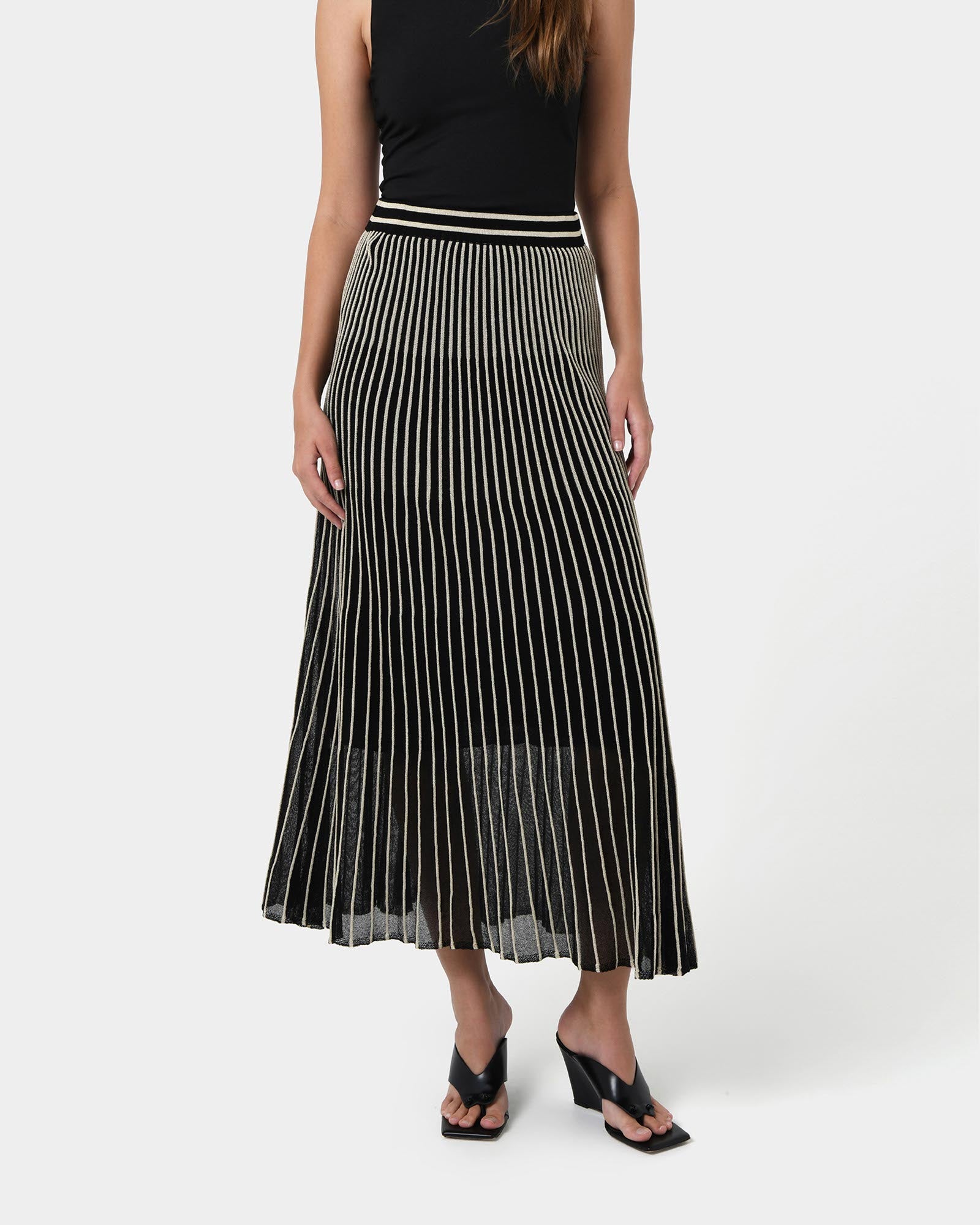 Lucy Pleat Knit Midi Skirt