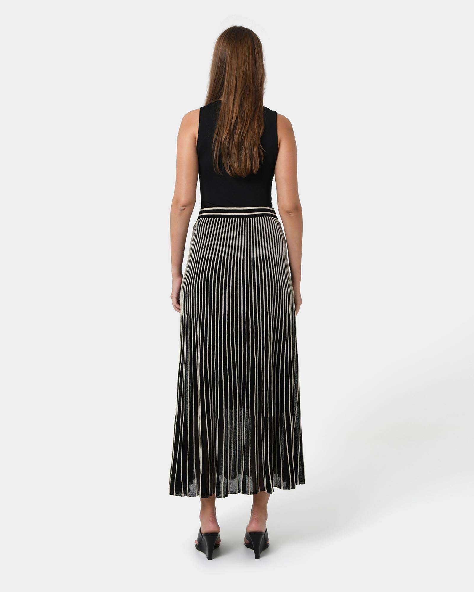 Lucy Pleat Knit Midi Skirt