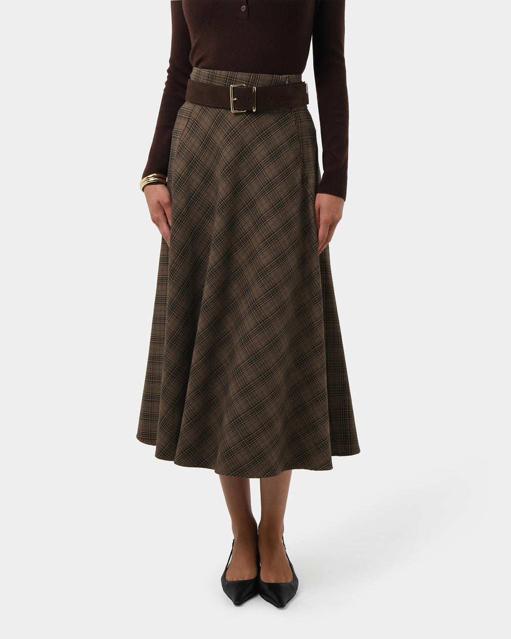 Candice Bias Check Skirt