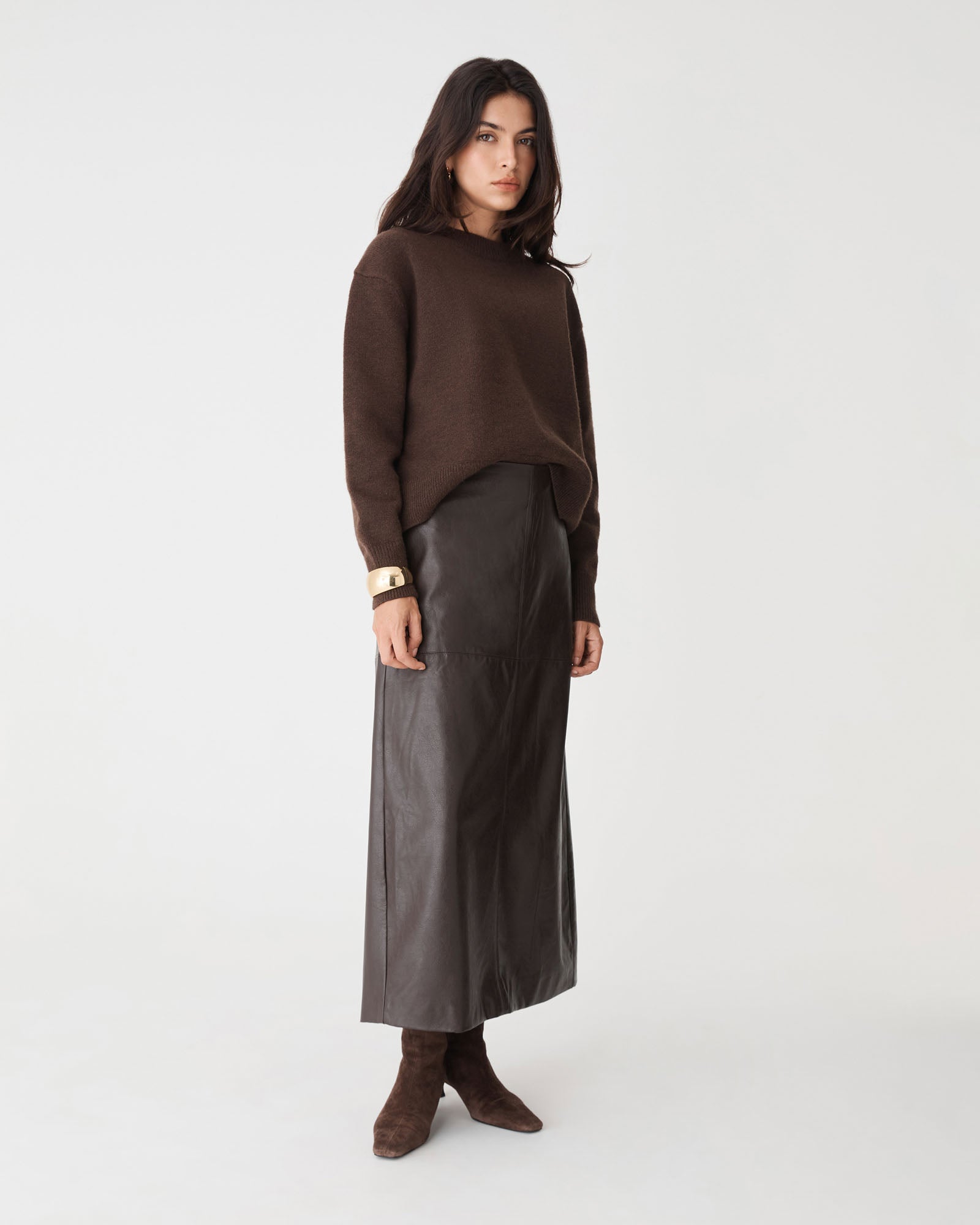 Giselle Panel PU Skirt