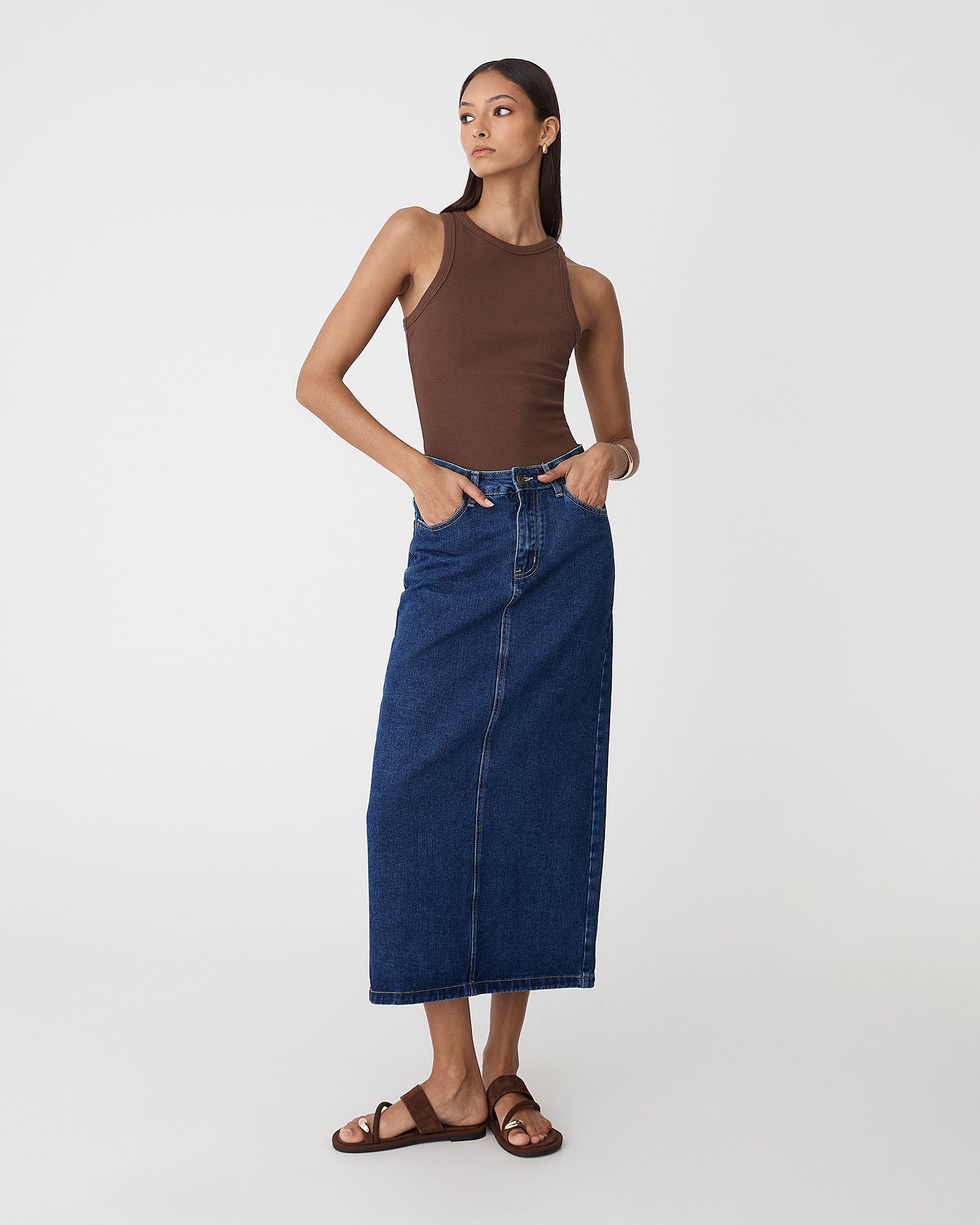 Bondi Denim Column Skirt