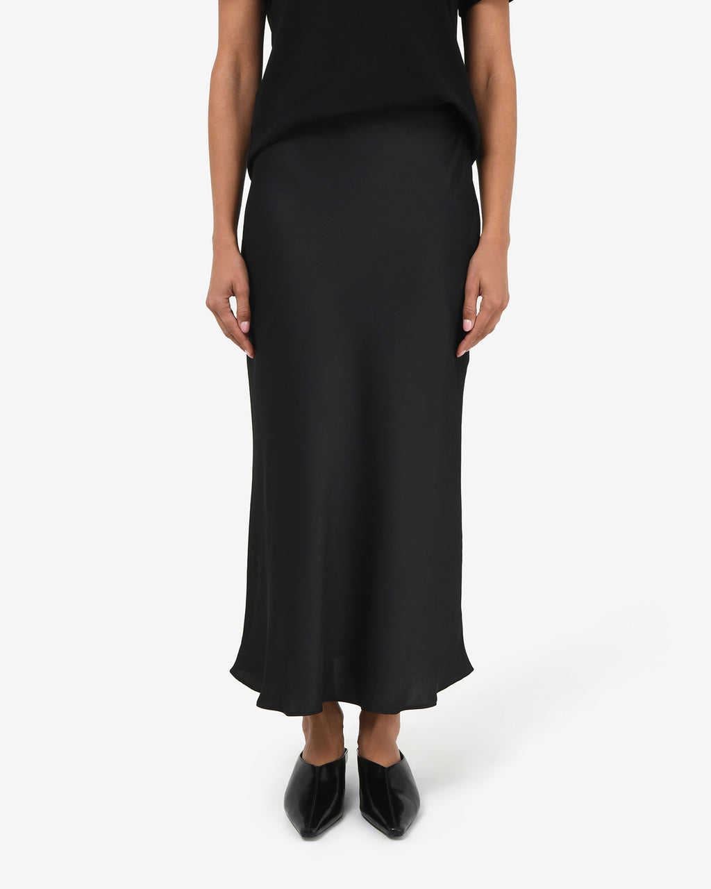 Valeria A-line Satin Skirt