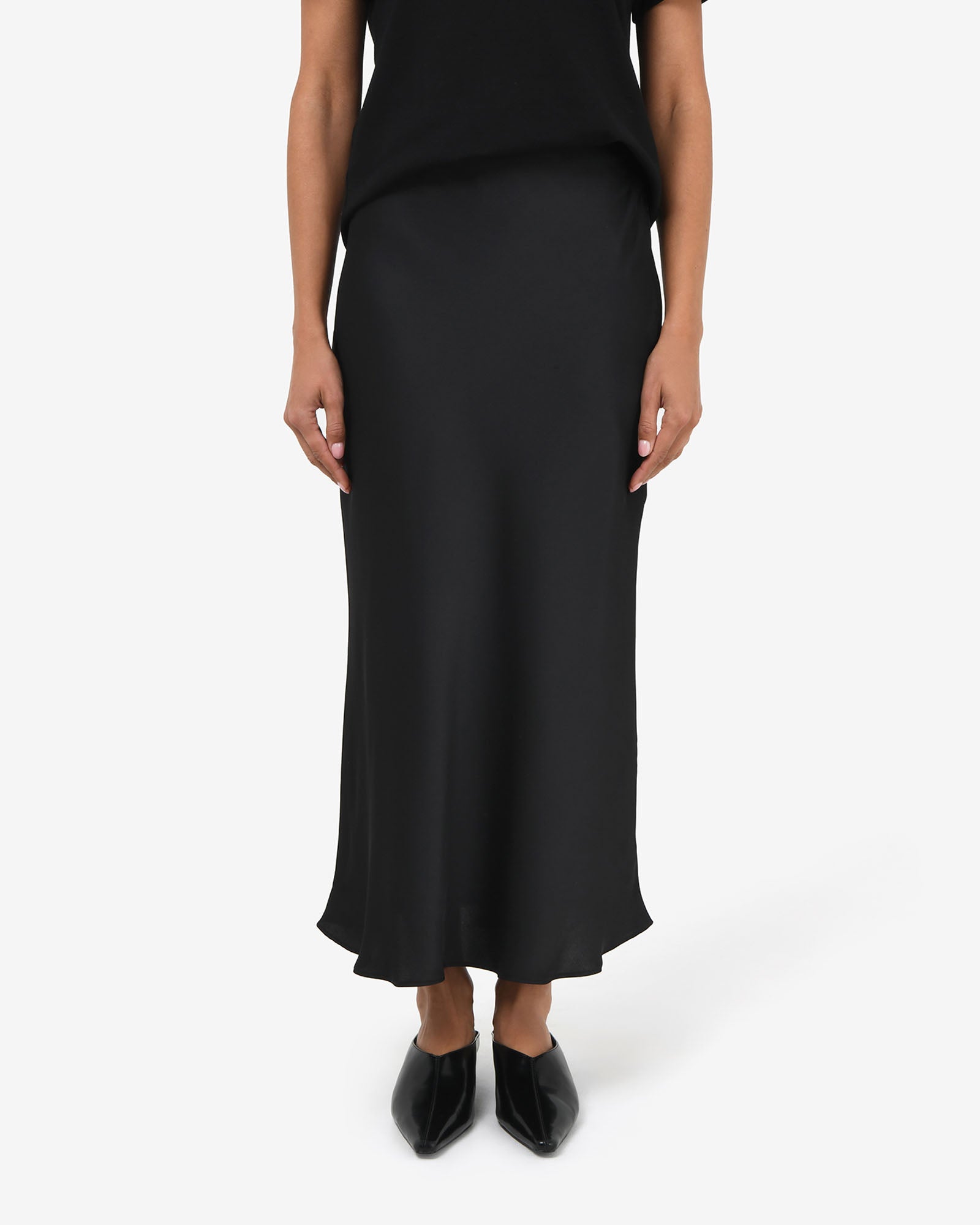 Valeria A-line Satin Skirt
