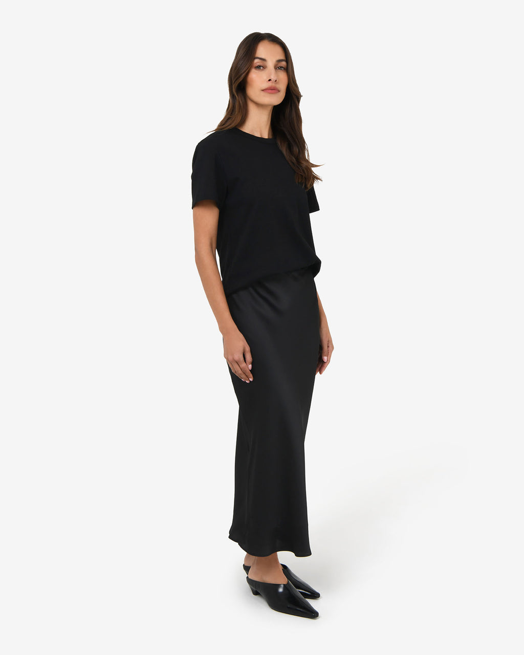 Valeria A-line Satin Skirt