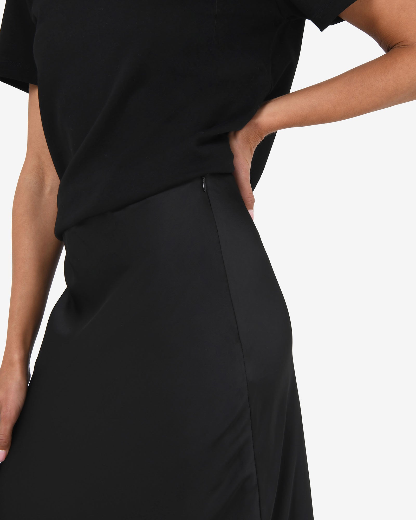 Valeria A-line Satin Skirt