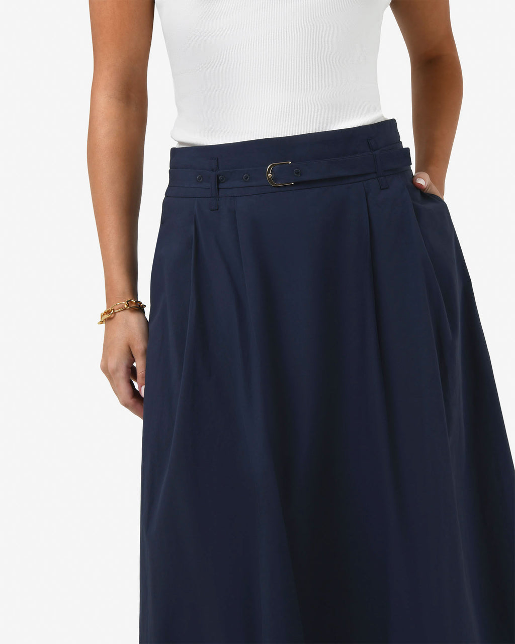 Willow Cotton Belted Skirt