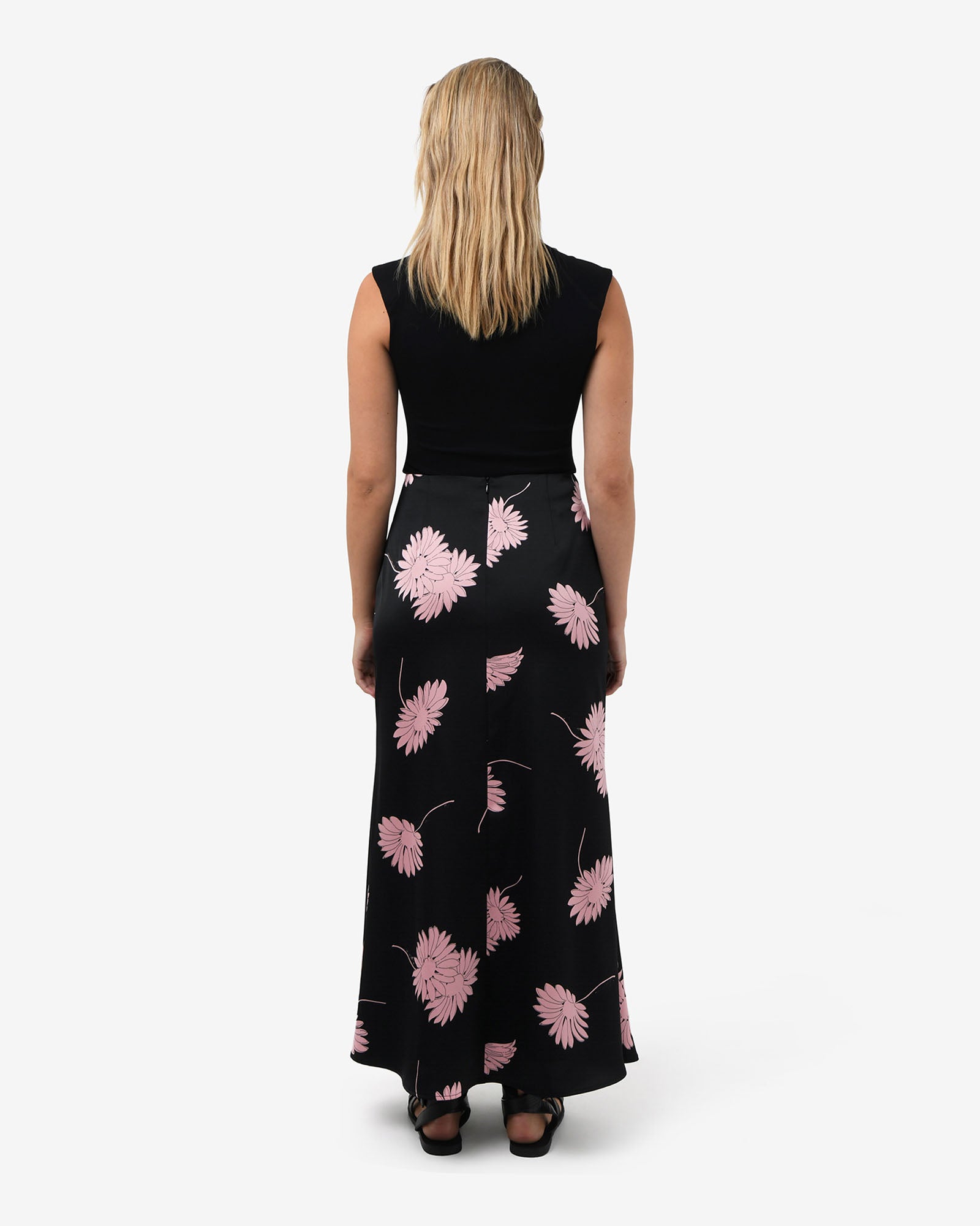 Felicia Floral Satin Skirt