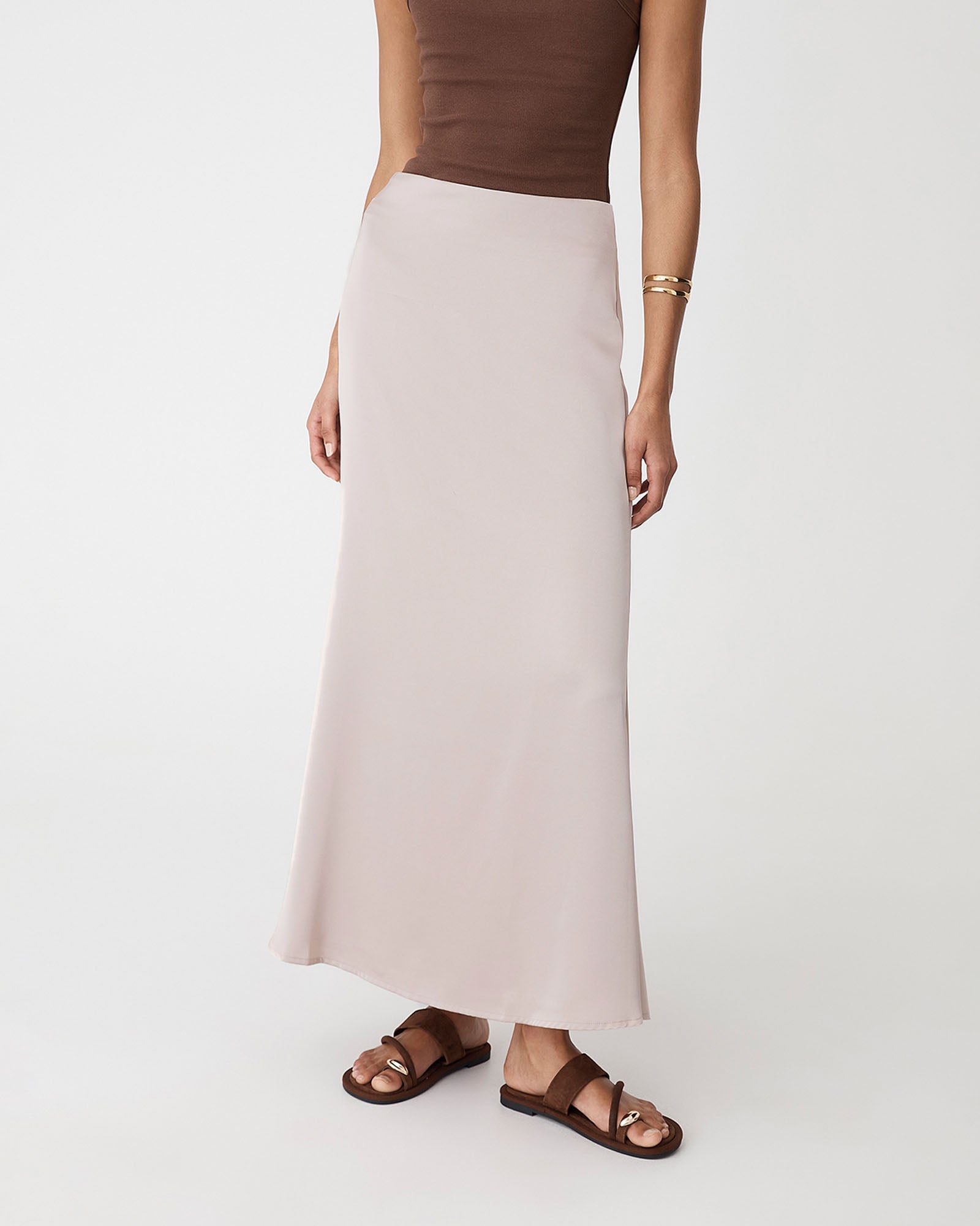 Leigh Satin Maxi Skirt
