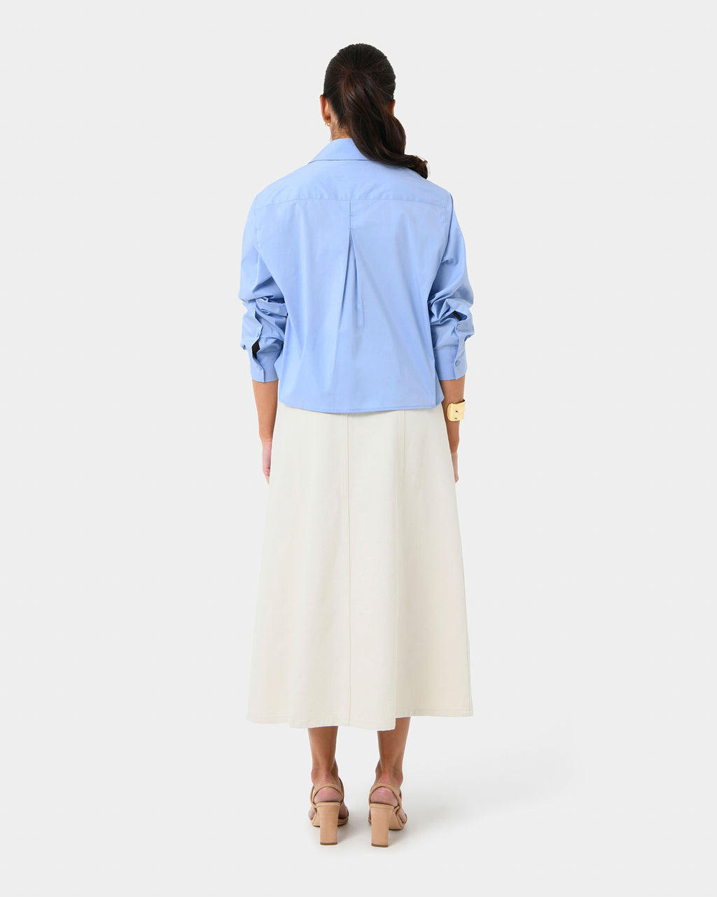 Baire Pleated Crop Shirt