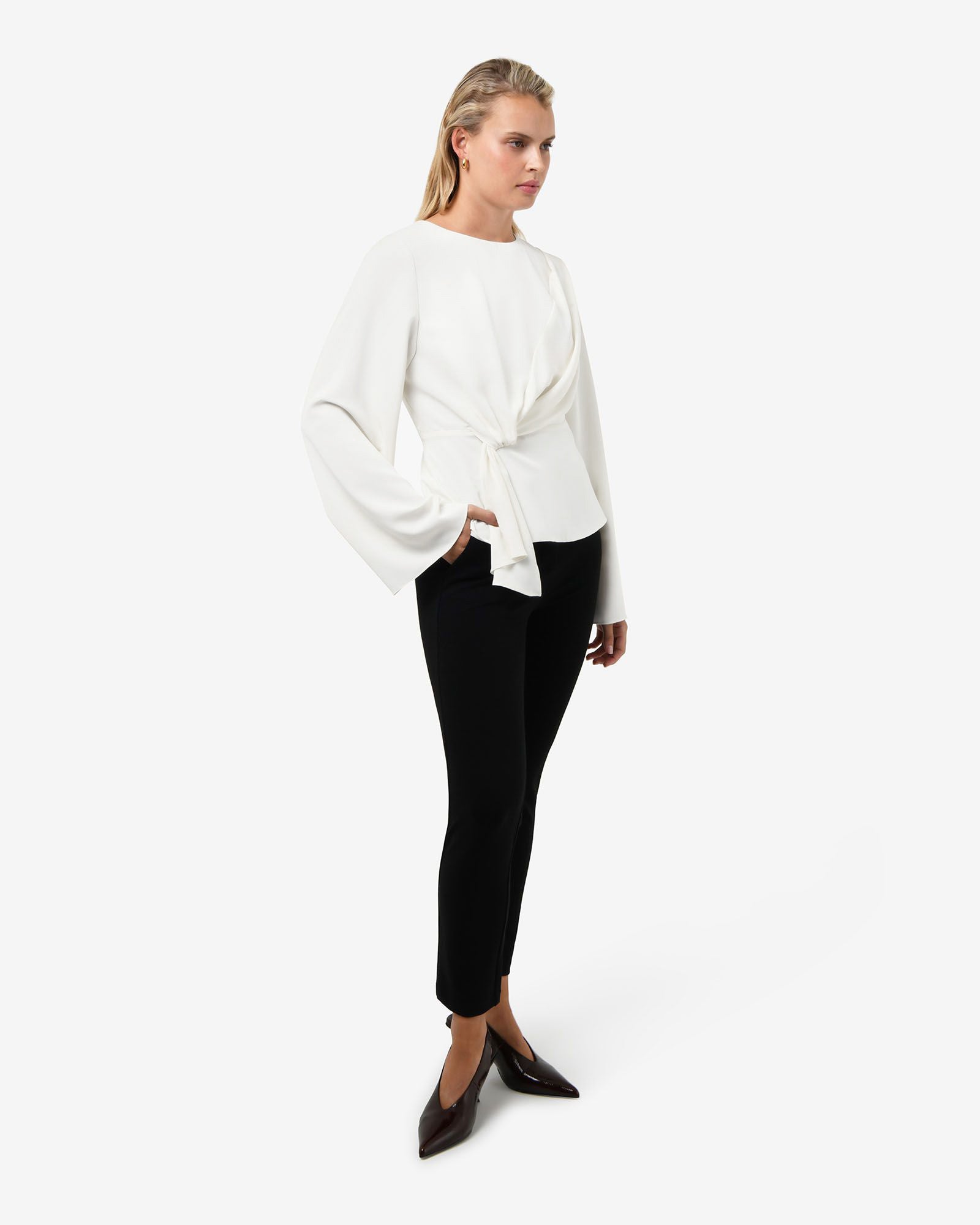 Melody Long Sleeve Draped Top