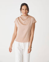 Zafina Pleated Draped Top