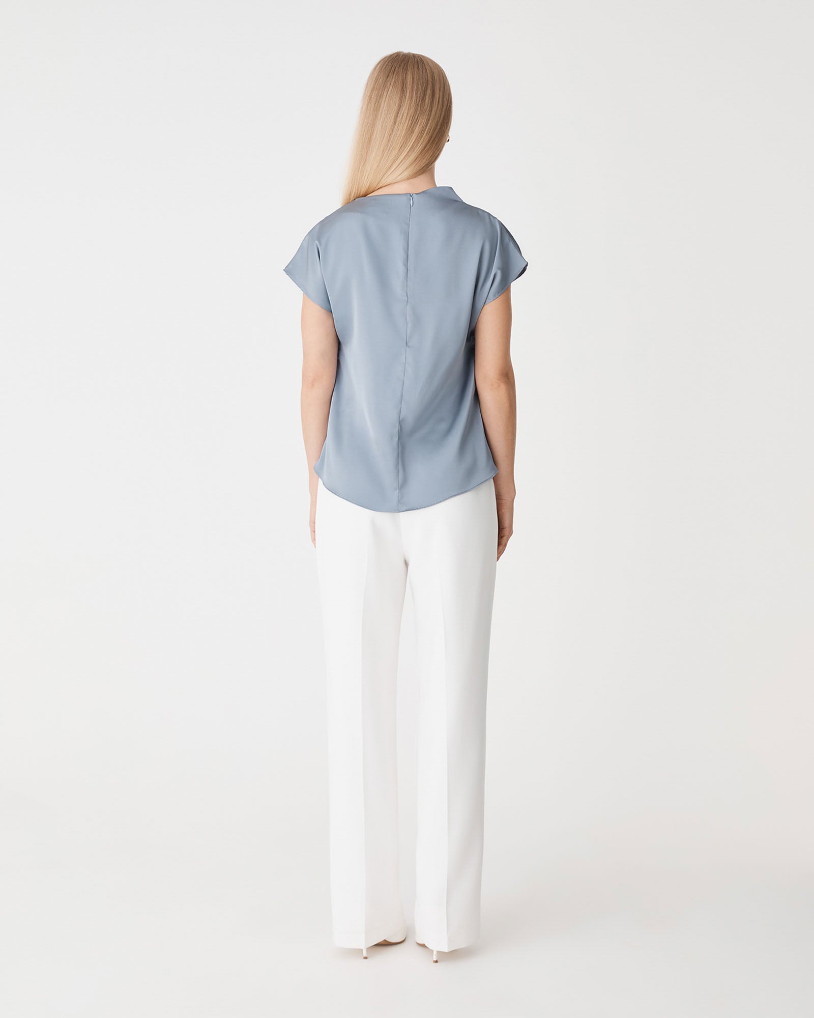 Zafina Pleated Draped Top