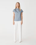 Zafina Pleated Draped Top