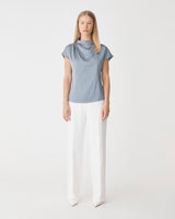 Zafina Pleated Draped Top