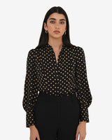 Dotti Polka Dot Printed Blouse