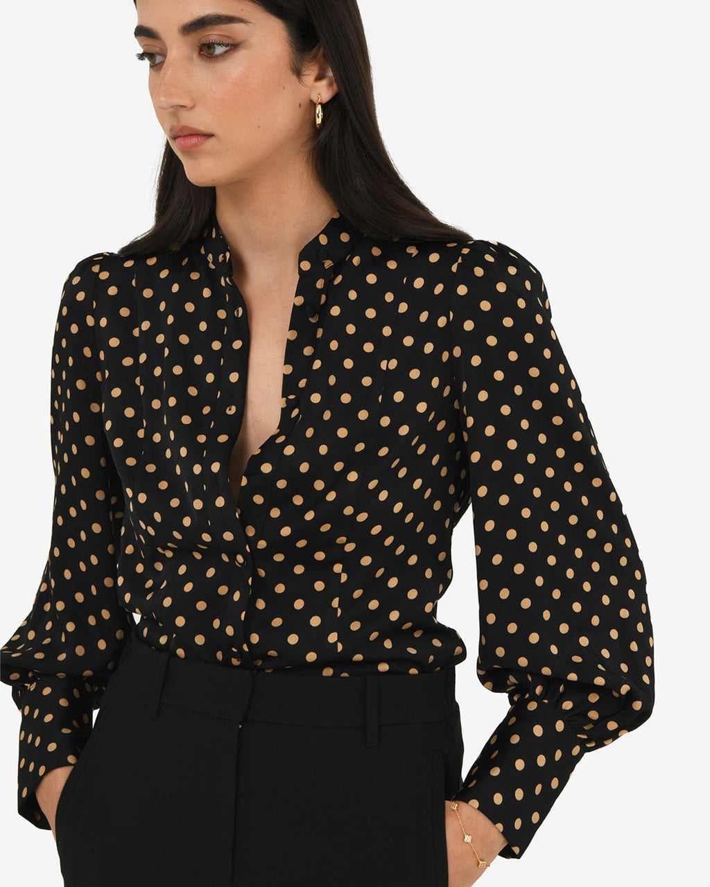 Dotti Polka Dot Printed Blouse