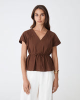 Bronte Cotton Drawstring Top