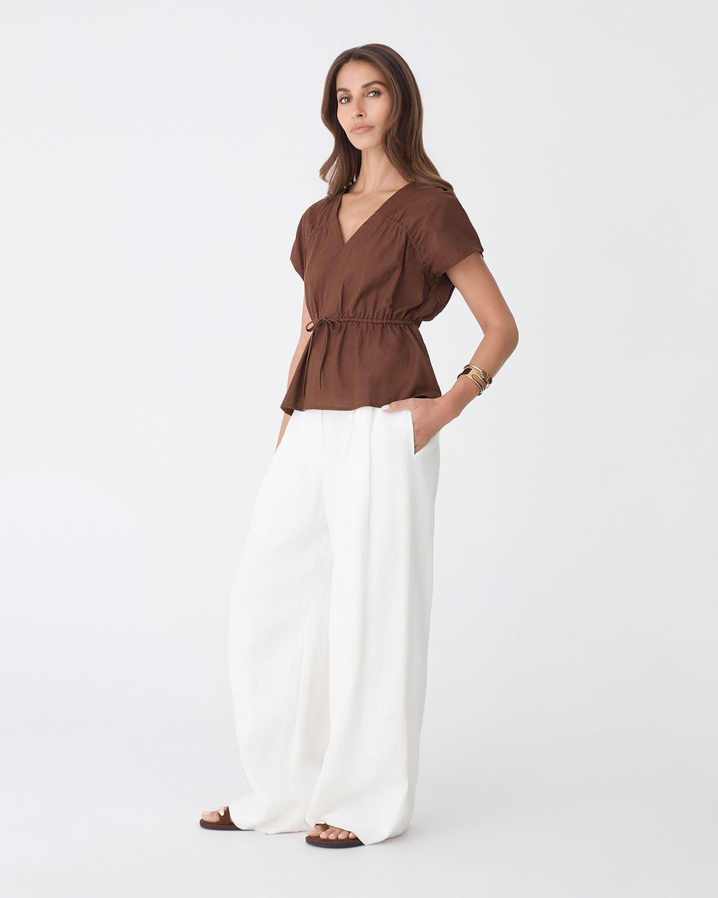 Bronte Cotton Drawstring Top