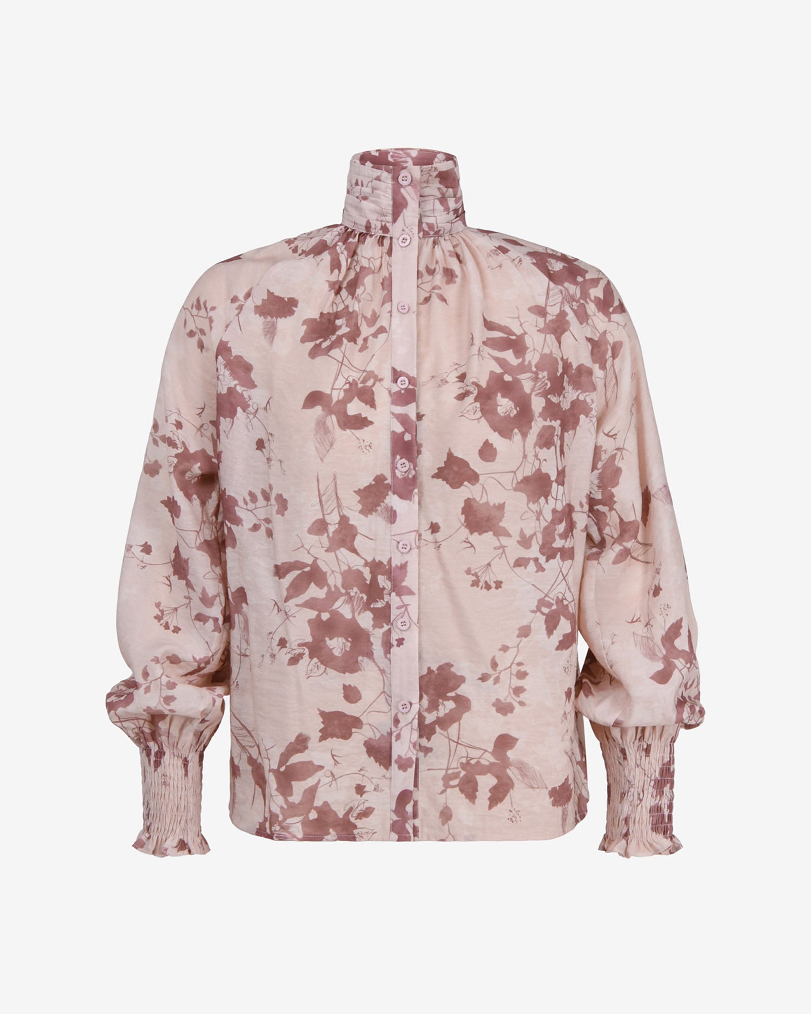 Lesley High Neck Floral Blouse