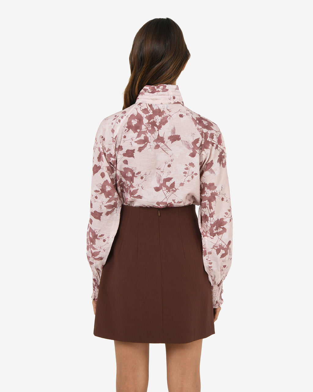Lesley High Neck Floral Blouse