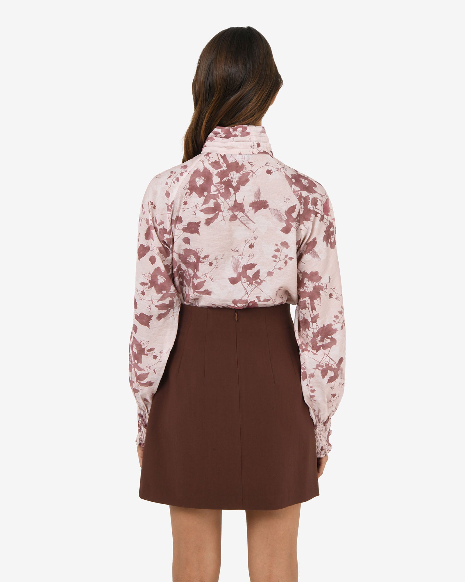 Lesley High Neck Floral Blouse
