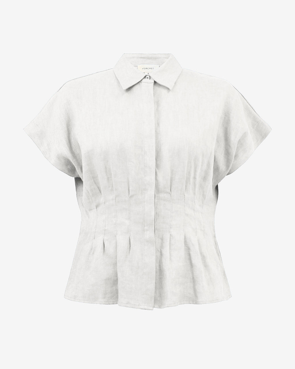 Ami Linen Pleated Tuck Shirt