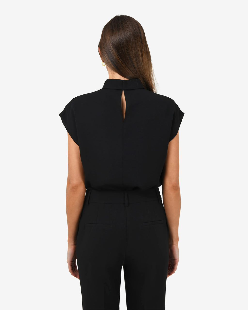 Tiara High Neck Shell Top