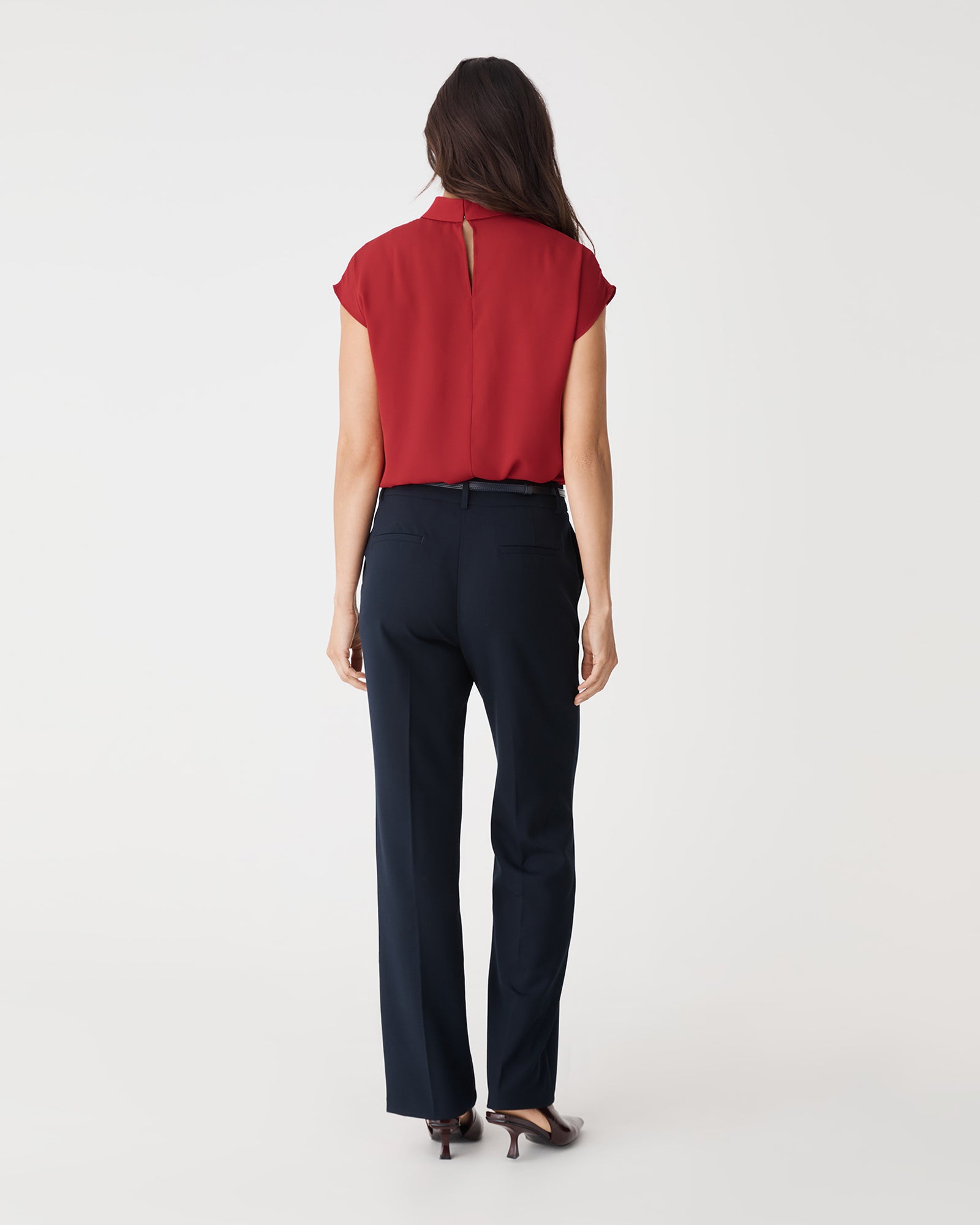 Tiara High Neck Shell Top