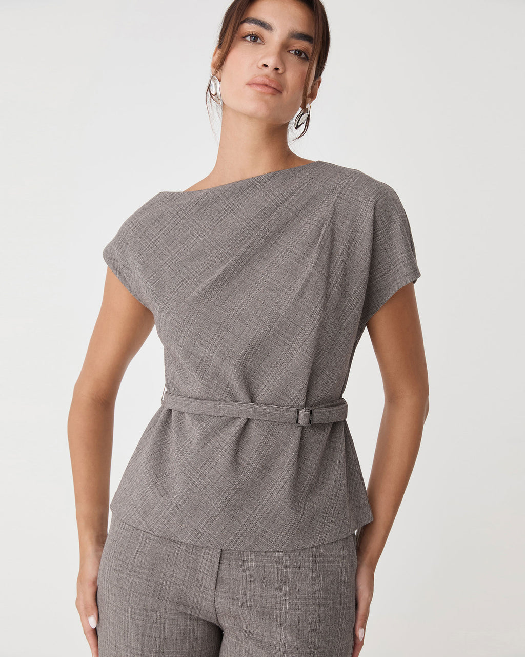 Loretta Pleat Belted Top