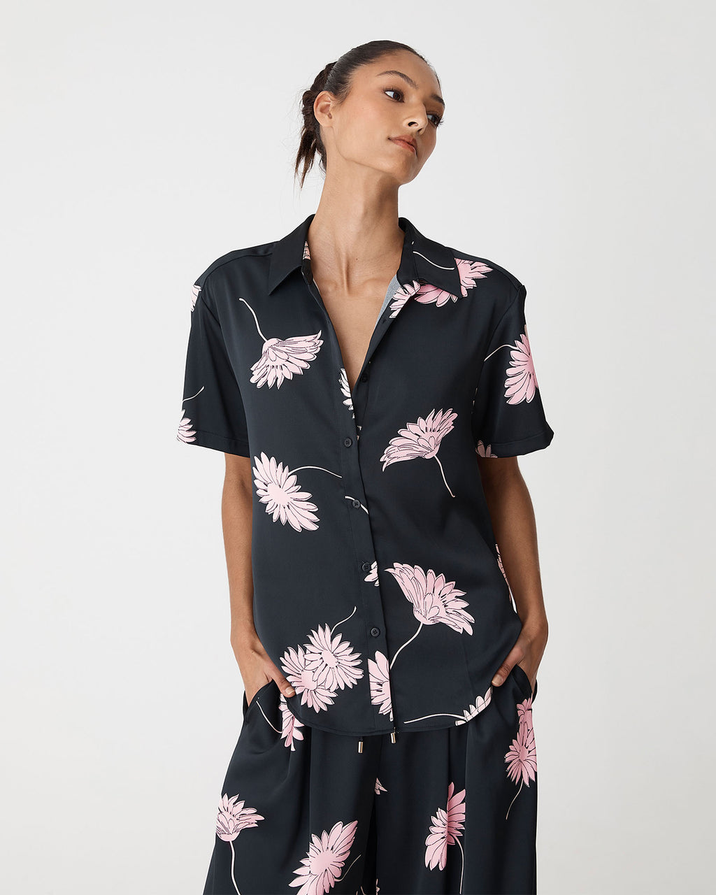 Felicia Floral Satin Shirt
