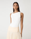 Cici Bamboo Twist Shoulder Top