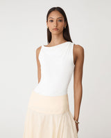 Cici Bamboo Twist Shoulder Top