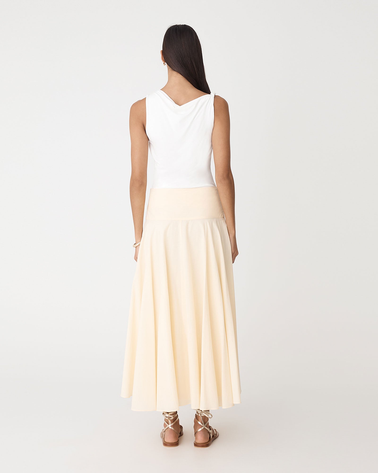Cici Bamboo Twist Shoulder Top