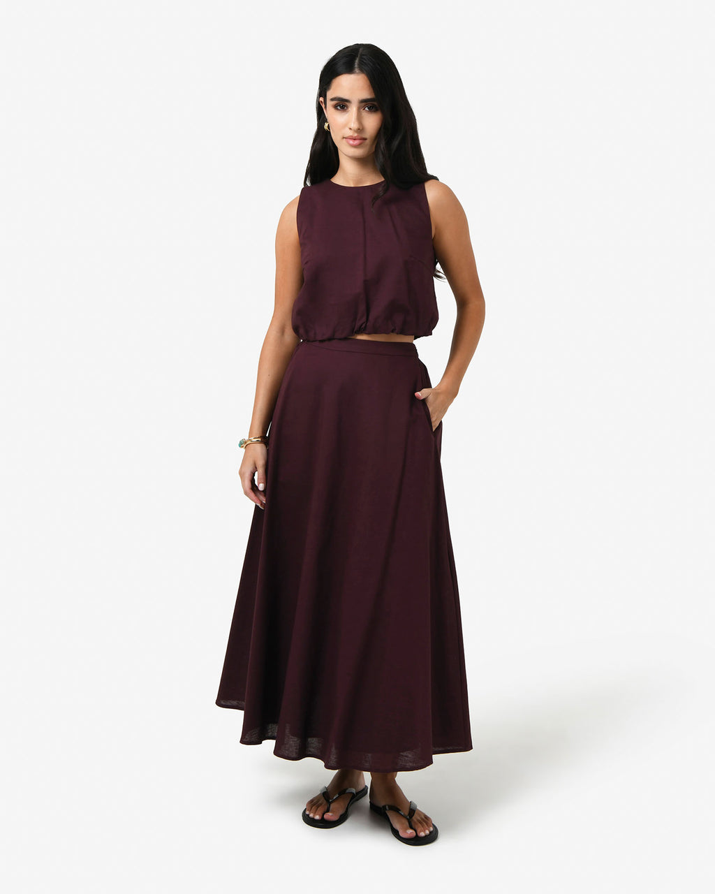 Kenya 2 Ruched Linen Top