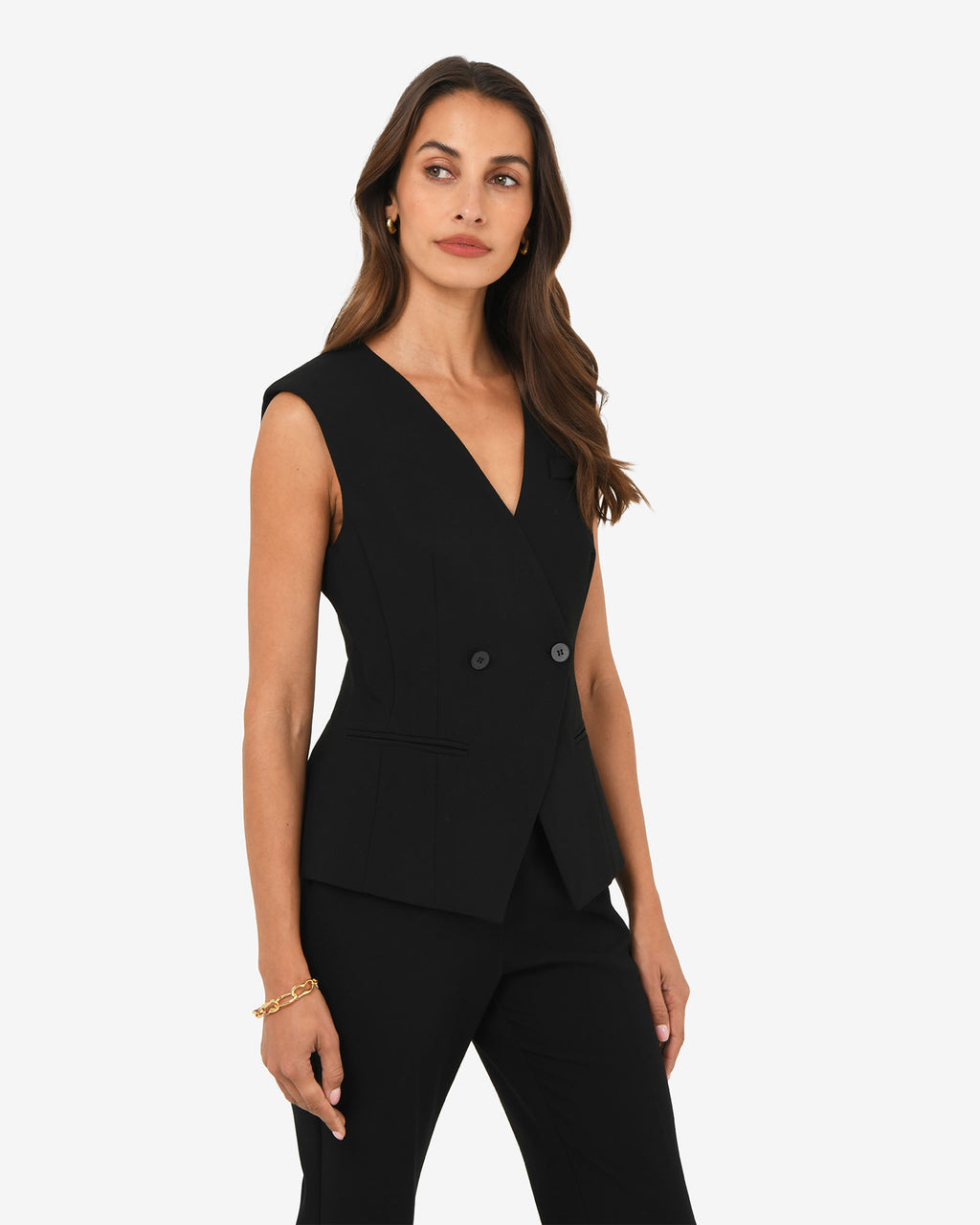 Nikki Collarless Vest