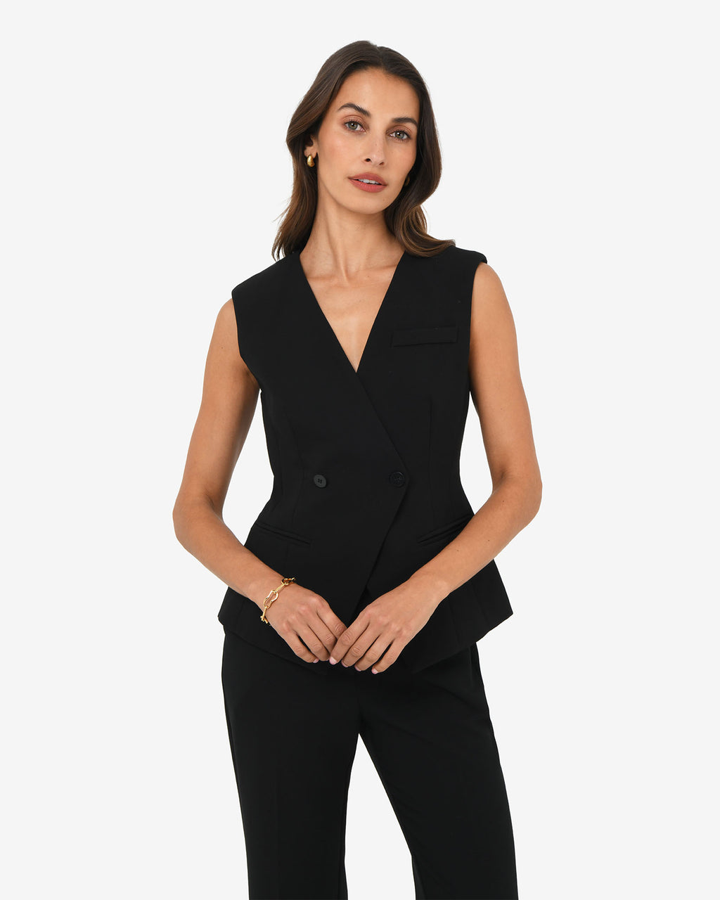 Nikki Collarless Vest