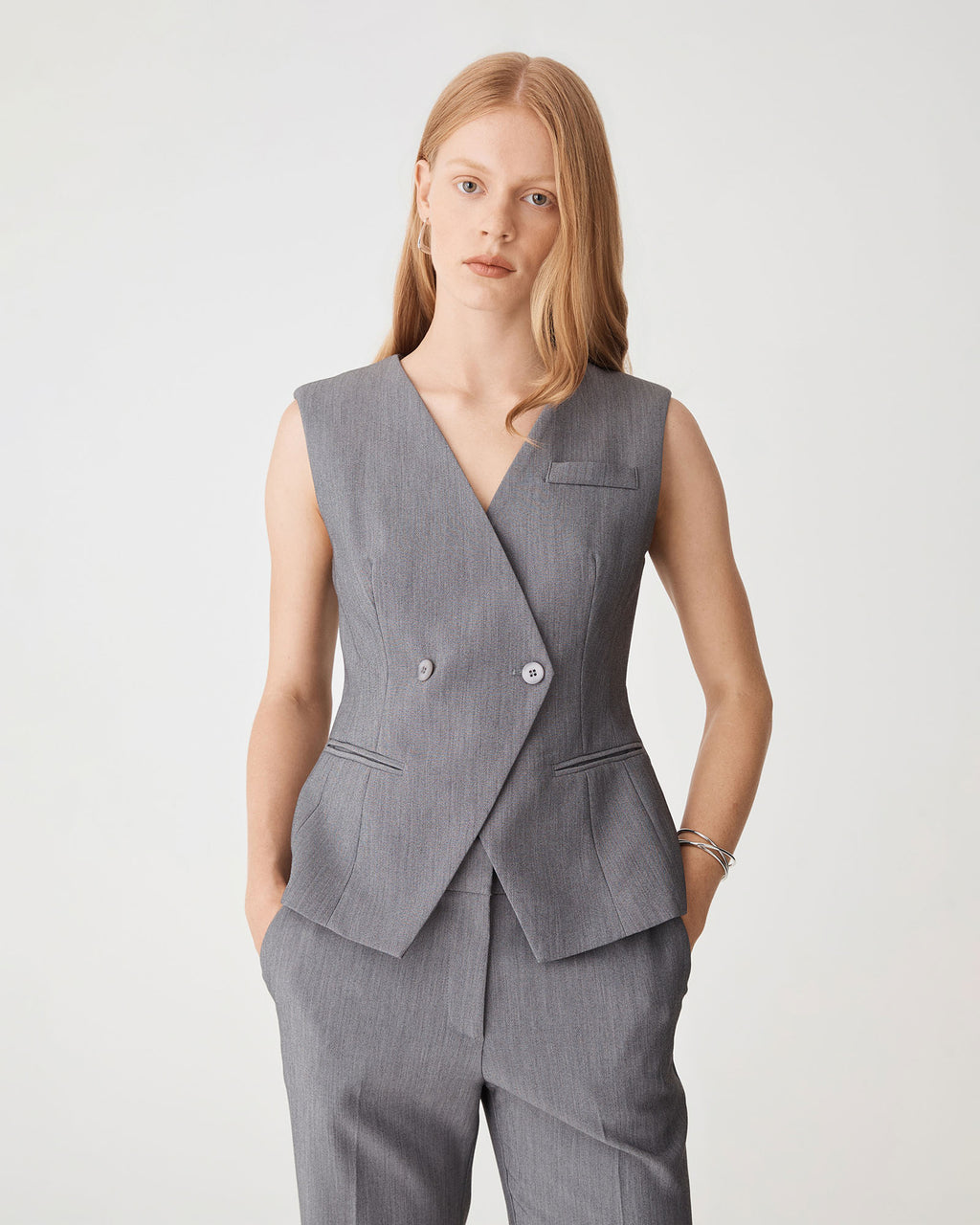 Nikki Collarless Vest